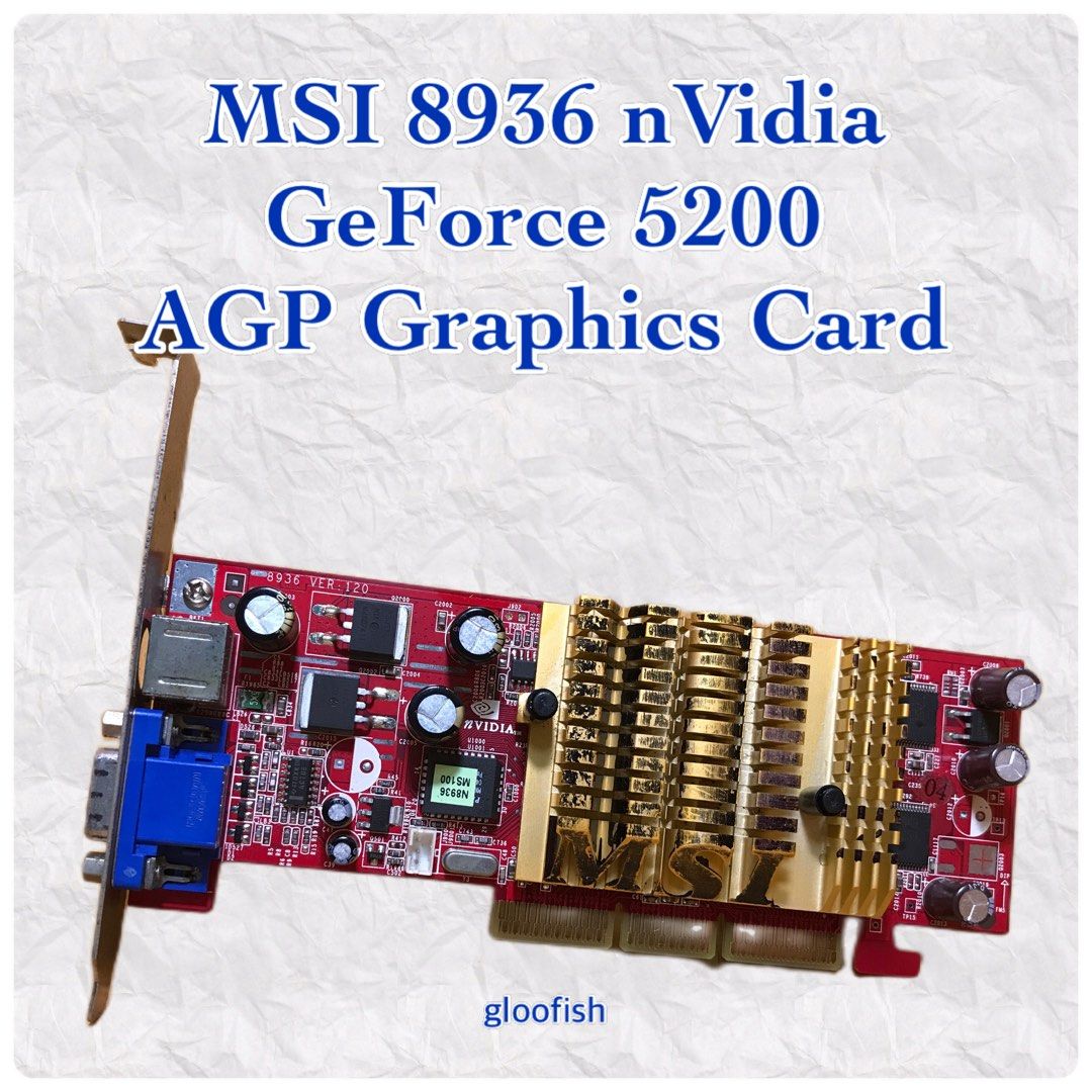 MSI 8936 nVidia GeForce 5200 AGP Graphics Card Computers Tech