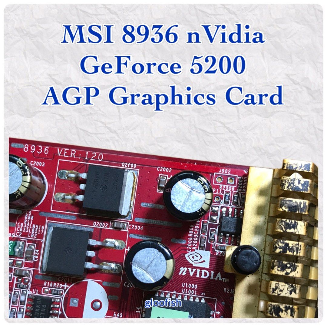 MSI 8936 nVidia GeForce 5200 AGP Graphics Card Computers Tech