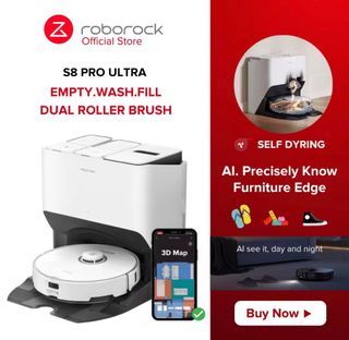 [NEW] Roborock S8 PRO ULTRA Self Drying + Empty Wash Fill 6000Pa HyperSuction Dual Roller Brush