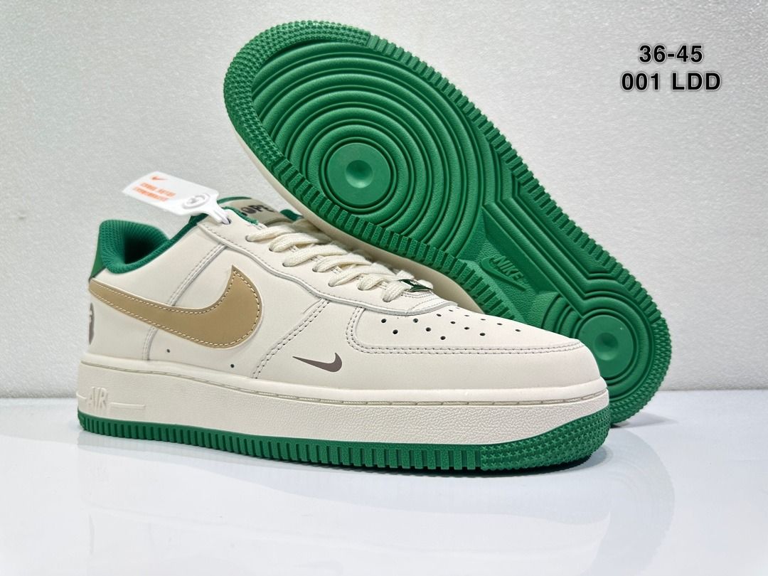 Nike air force 1 low micro branding green online