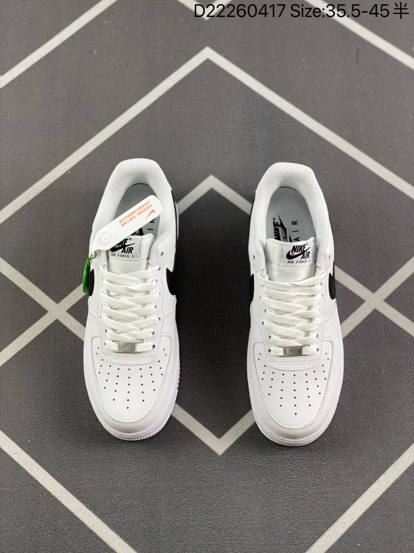 Air force 1 low on sale 07 black white swoosh