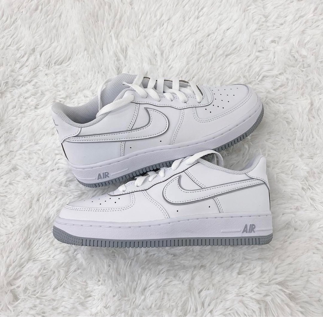 Nike Air Force 1 White Grey Women s Fashion Footwear