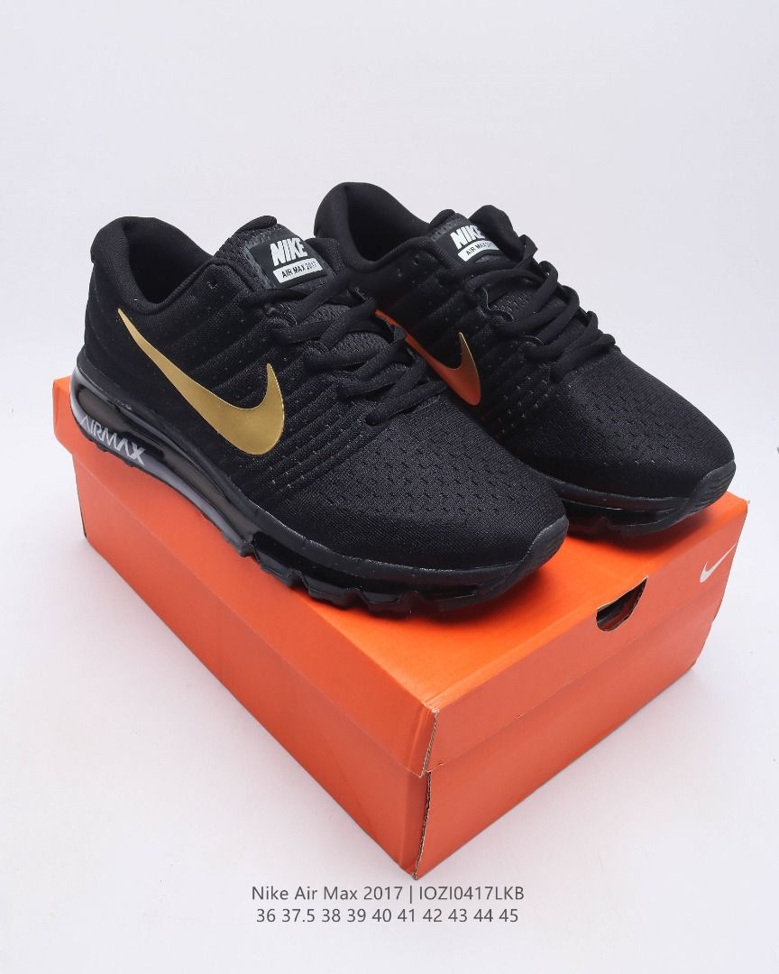 Nike air max 2017 black gold best sale