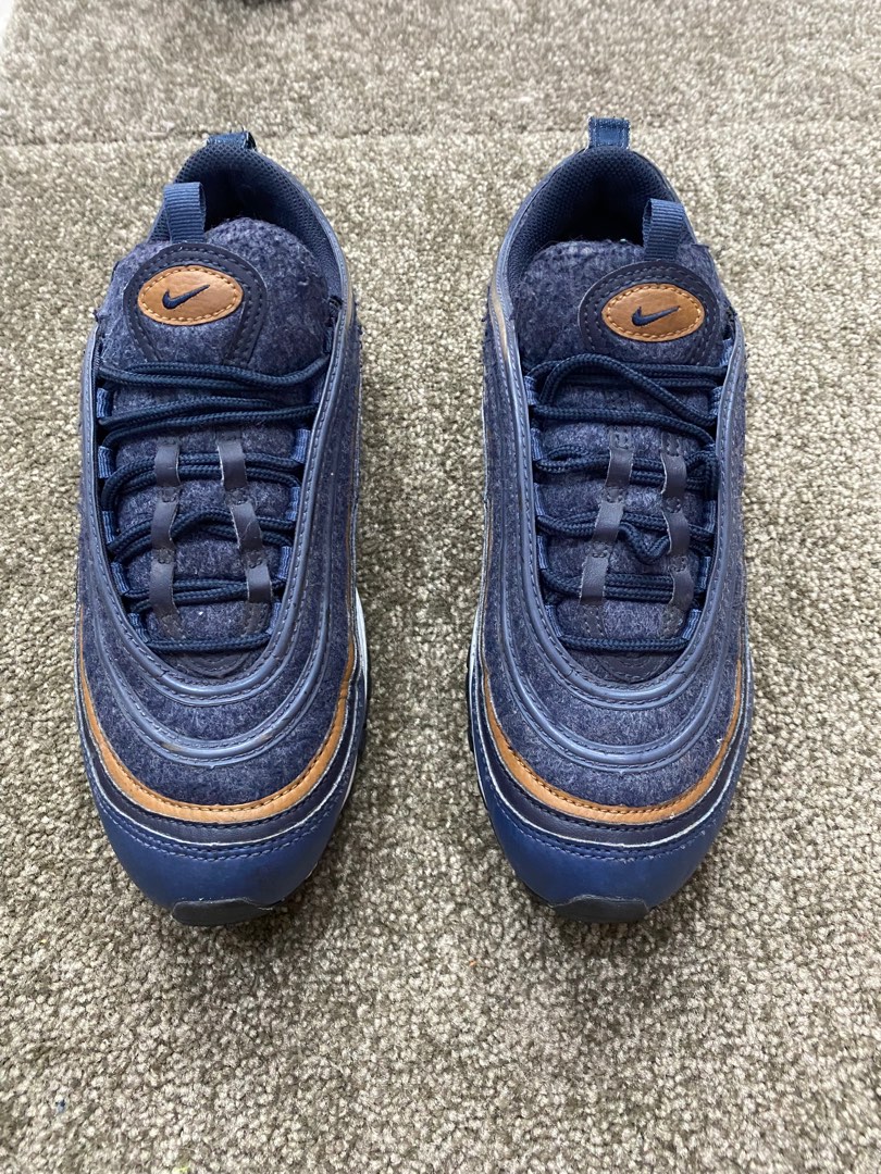 Nike Air Max 97 Wool Thunder Blue Fesyen Pria Sepatu Sneakers