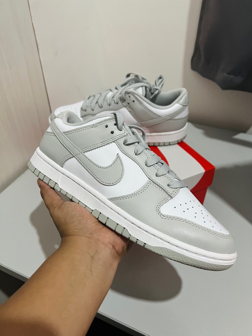 mens nike dunk low grey fog