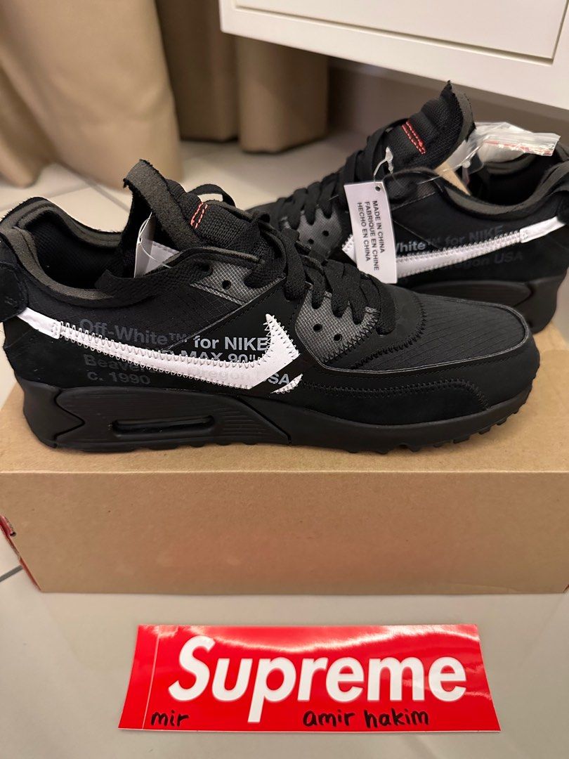 Nike x Off white Air Max 90 Black UK6.5