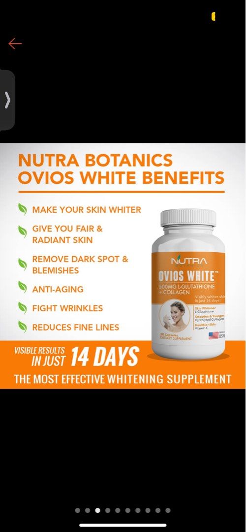 Nutra Botanics Ovios White, Health & Nutrition, Health Supplements