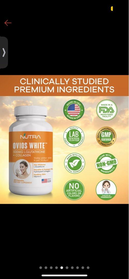 Nutra Botanics Ovios White, Health & Nutrition, Health Supplements