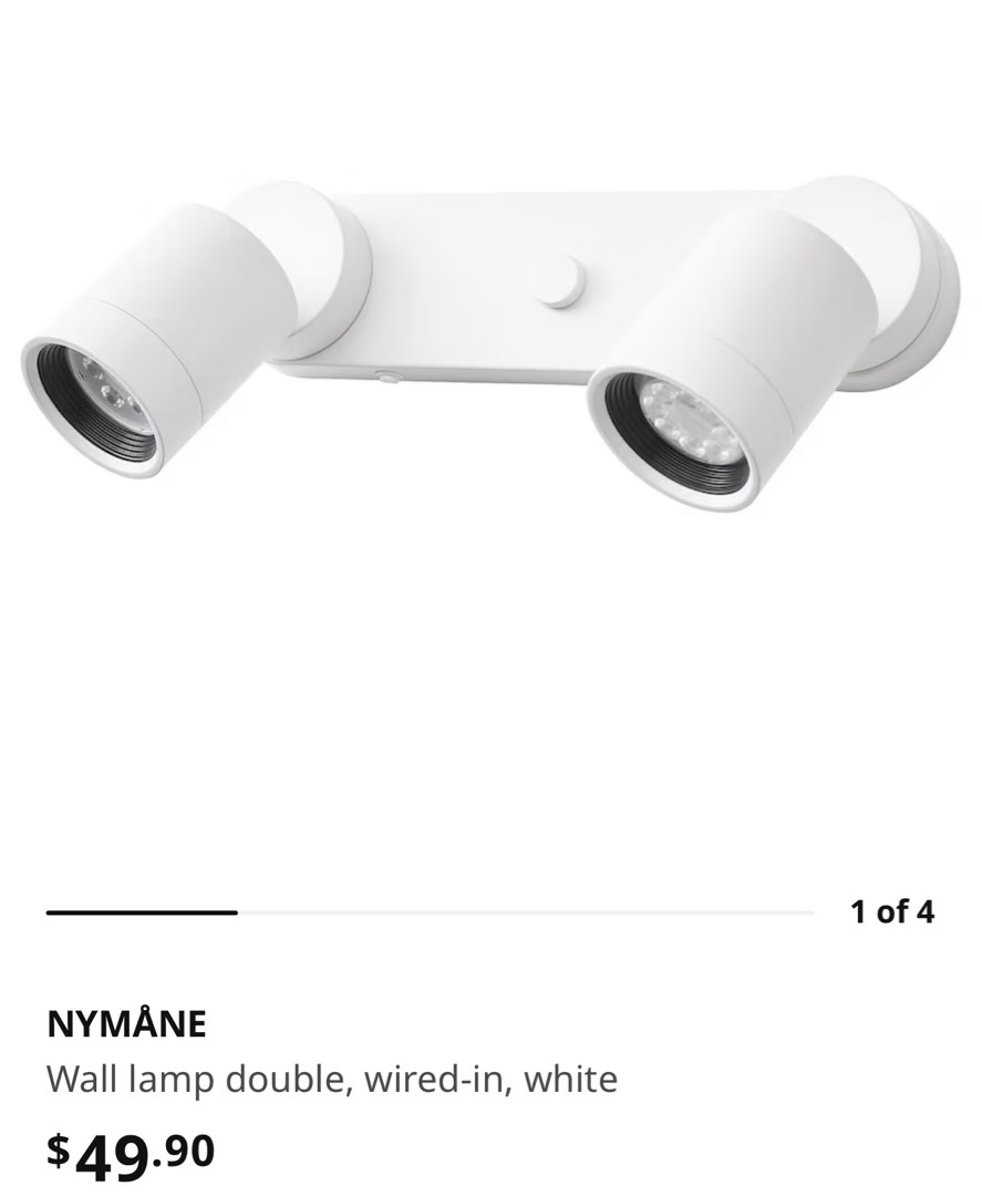 NYMANE IKEA DECK LAMP, Furniture & Home Living, Lighting & Fans