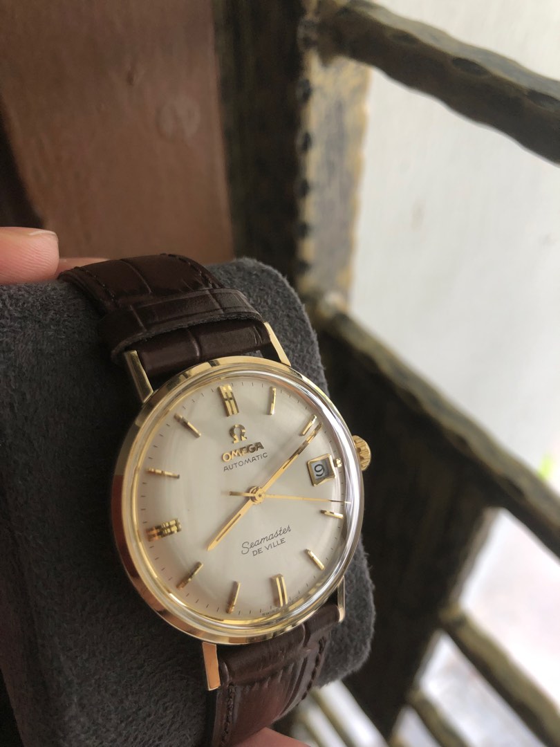 Omega Seamaster Deville Automatic 14k Gold 1960s Vintage