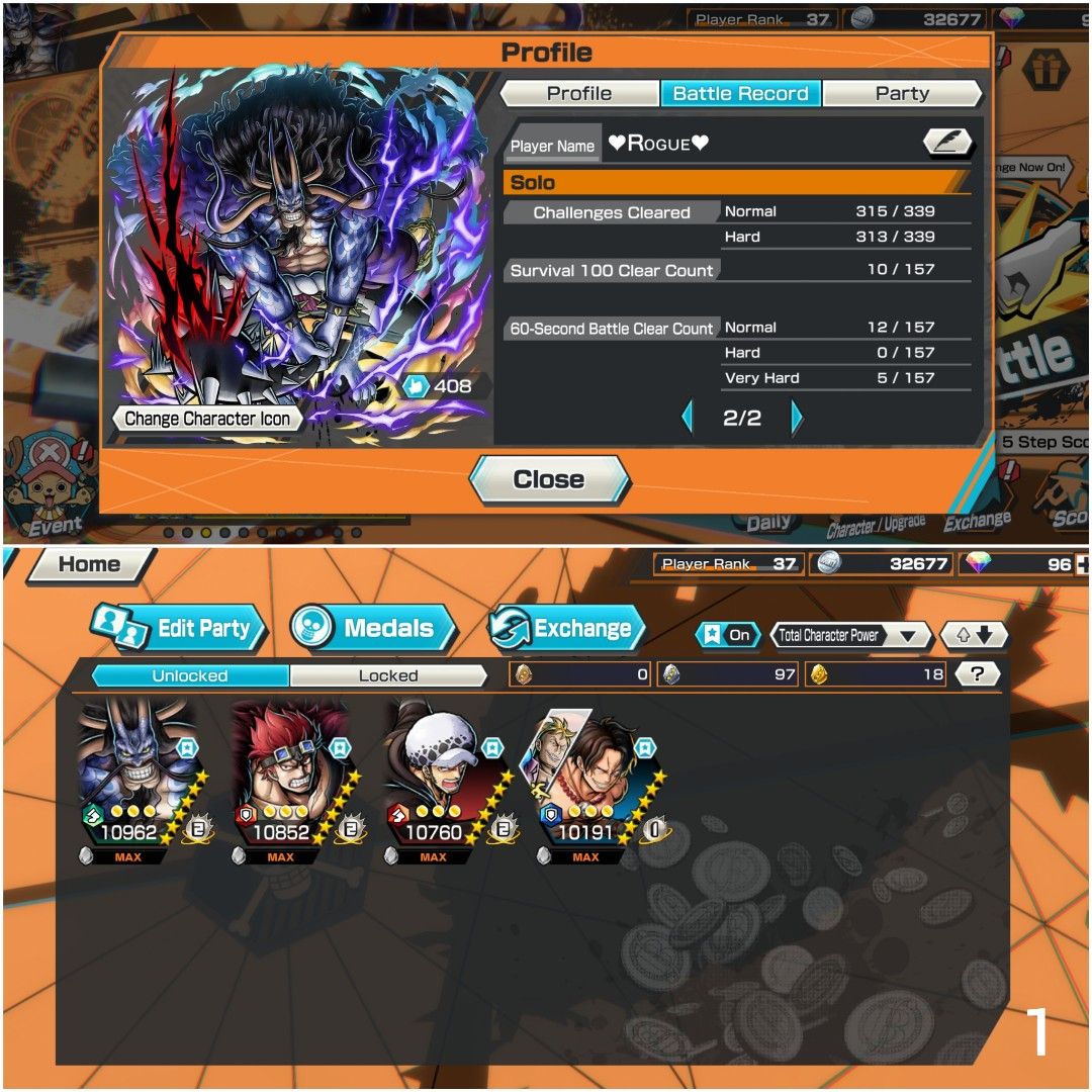 OPBR One Piece Bounty Rush Account Kaido Hybrid Extreme, Video