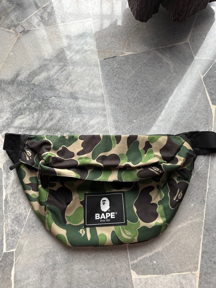 Original bape magazine Camo Waist Bag Shoulder Bag, Men's Fashion, Bags