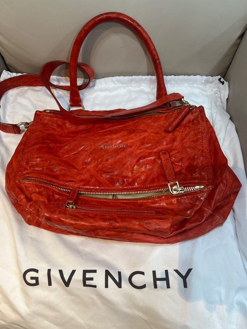 Givenchy Red Pepe Leather Mini Pandora Bag