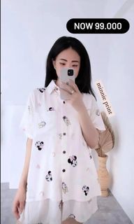Piyama Minnie Print