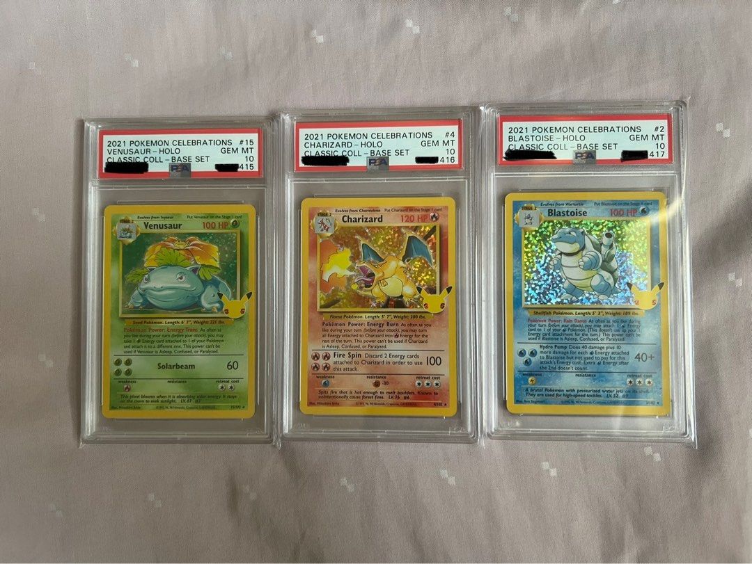 Pokémon SEQUENTIAL PSA10 25th Celebrations Trio Charizard