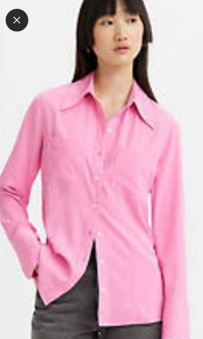 Pomelo Blouse Zalia Lubna Zalora Uniqlo, Women's Fashion, Tops, Blouses