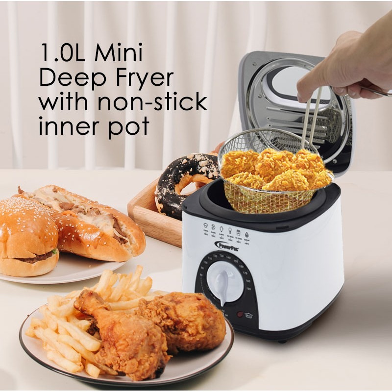 PowerPac Deep Fryer with nonstick inner pot and adjustable Thermostats