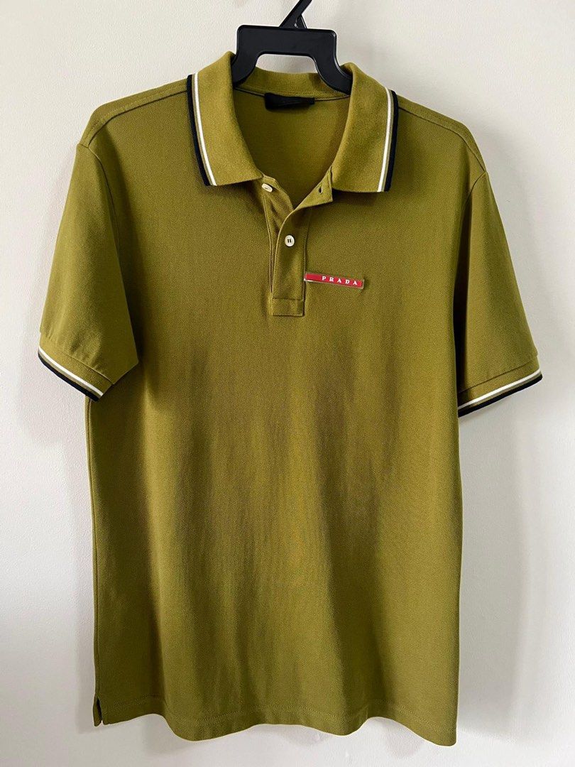 Prada Polo Shirt in Great Condition on Sale, Men's Fashion, Tops & Sets,  Tshirts & Polo Shirts on Carousell