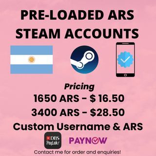 Pre-loaded Steam Accounts [ARGENTINA]