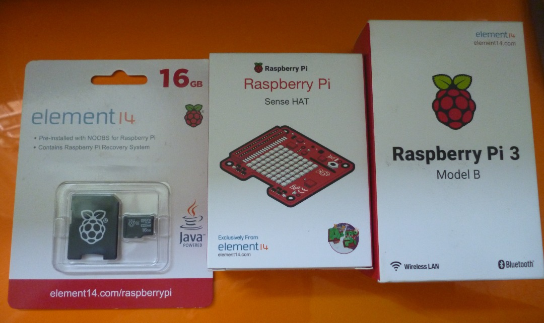 Raspberry Pi 3b With Raspberry Pi Sense Hat And Official 16gb Noobs Microsd Card Computers 9559