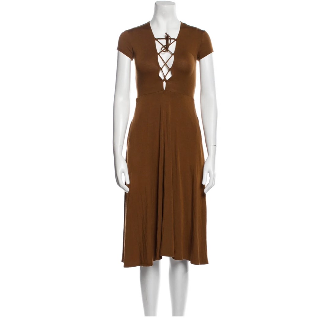Reformation lace up discount dress