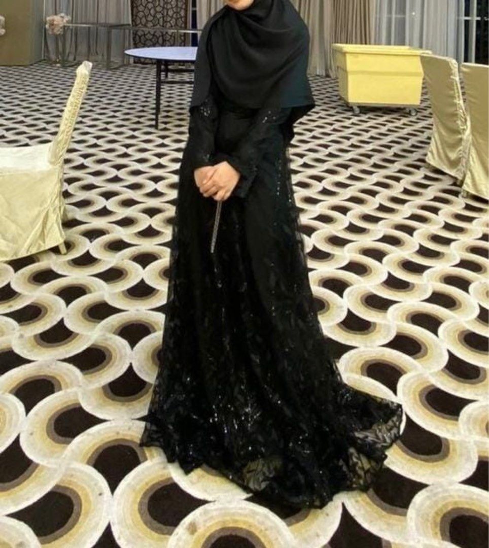 RENT azzka princess black ballrooms gown, Women's Fashion, Dresses ...