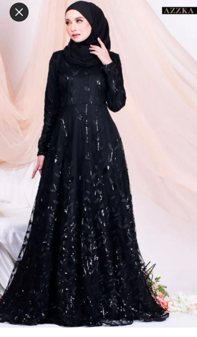RENT azzka princess black ballrooms gown, Women's Fashion, Dresses ...
