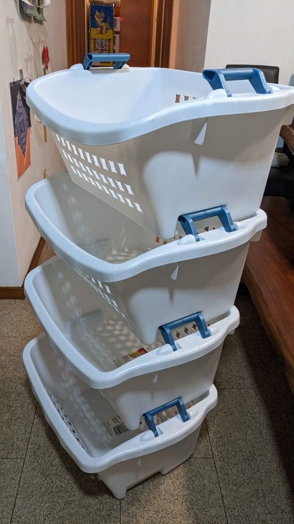 Rubbermaid Stack'n Sort Laundry Basket, Furniture & Home Living, Home