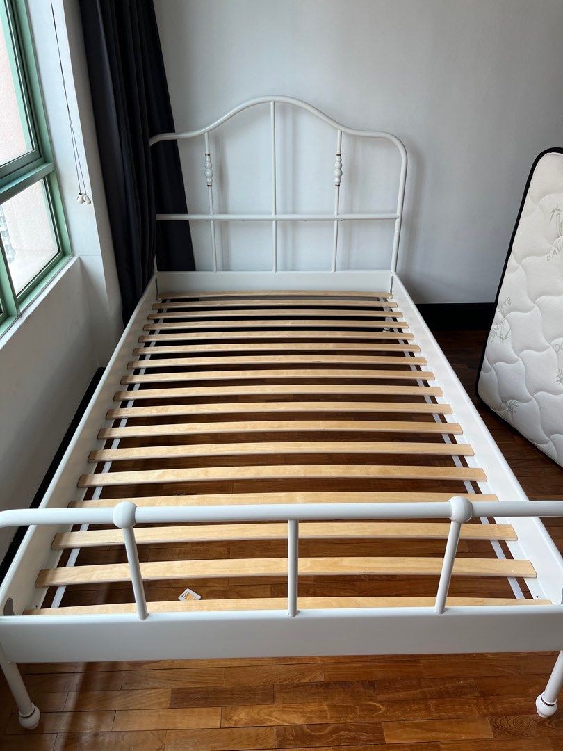 Sagstua bed frame white deals