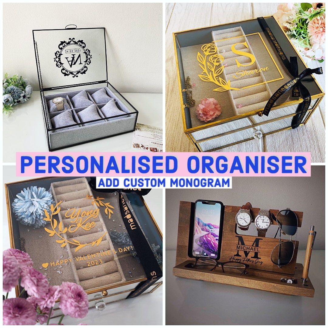 Same Day!! Personalised Gift. Urgent Customised Gift. Custom Desk  Organiser. Birthday Gift. Organiser For Men.