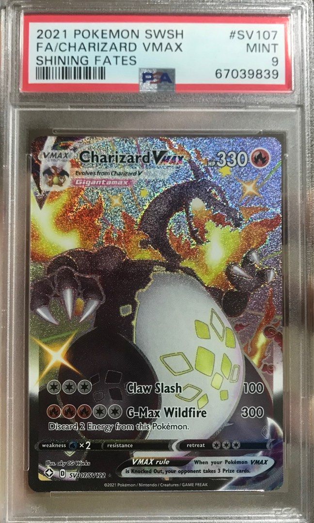Shiny charizard vmax psa 9 hobbies toys toys games on carousell