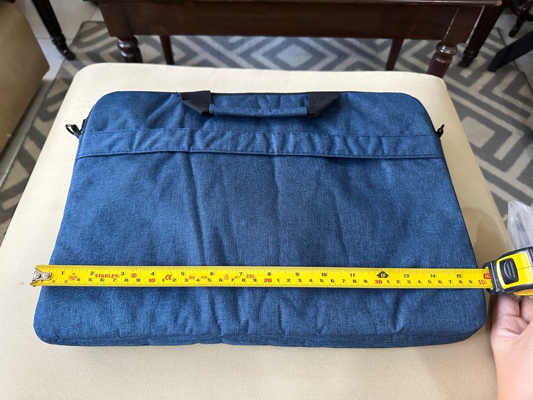 Simple Slim Laptop Bag with Strap and Trolley Slot on Carousell