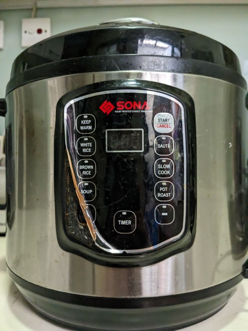 Sona Electric Pressure Cooker 6L Model SPC2501, TV & Home Appliances
