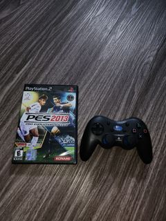Sony PlayStation 2 PS2 Pro Evolution Soccer 2 PES and  Logitech Wireless Controller for PS2