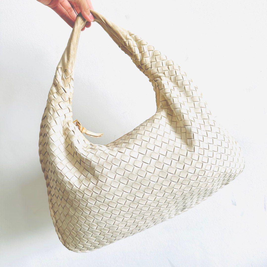 Cream bottega bag on sale