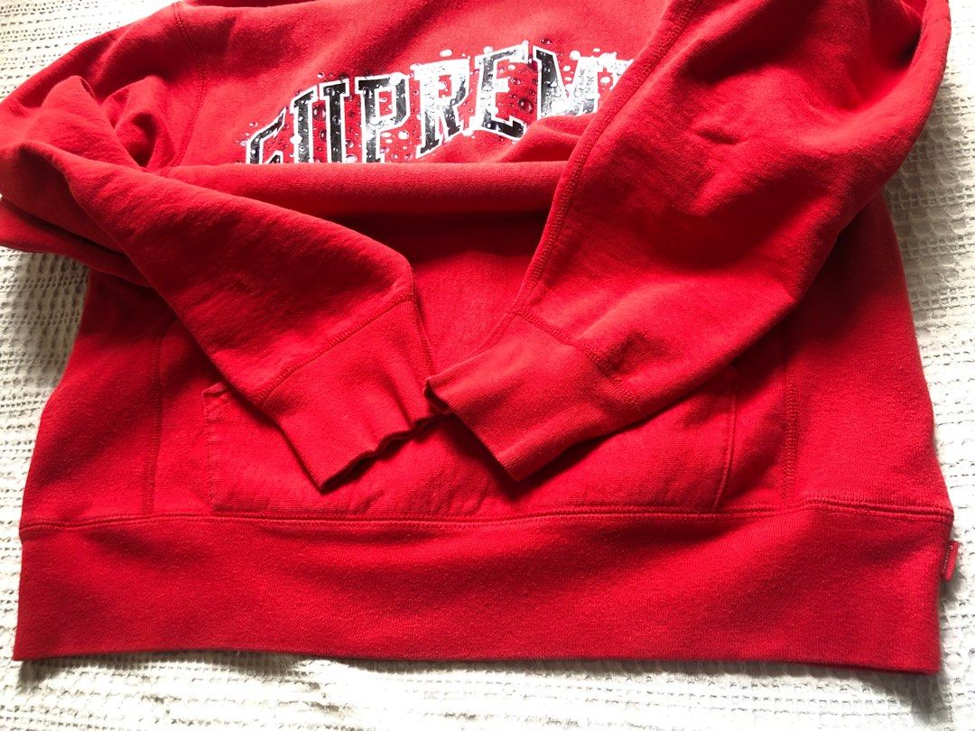 Supreme water arc hot sale hoodie red