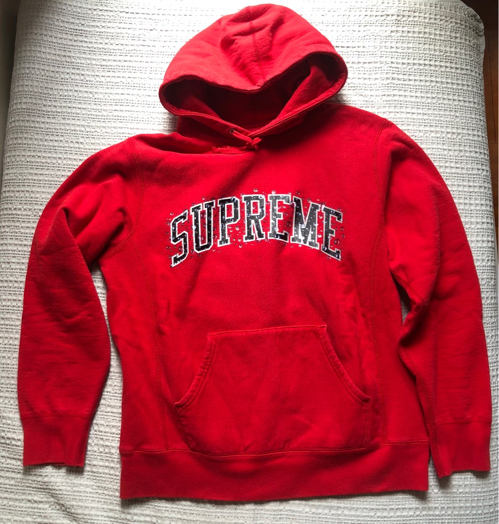 Supreme water 2024 arc hoodie red