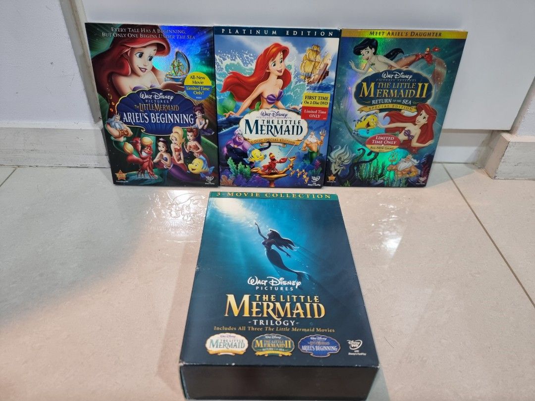 The Little Mermaid Dvd Trilogy Hobbies And Toys Music And Media Cds And Dvds On Carousell