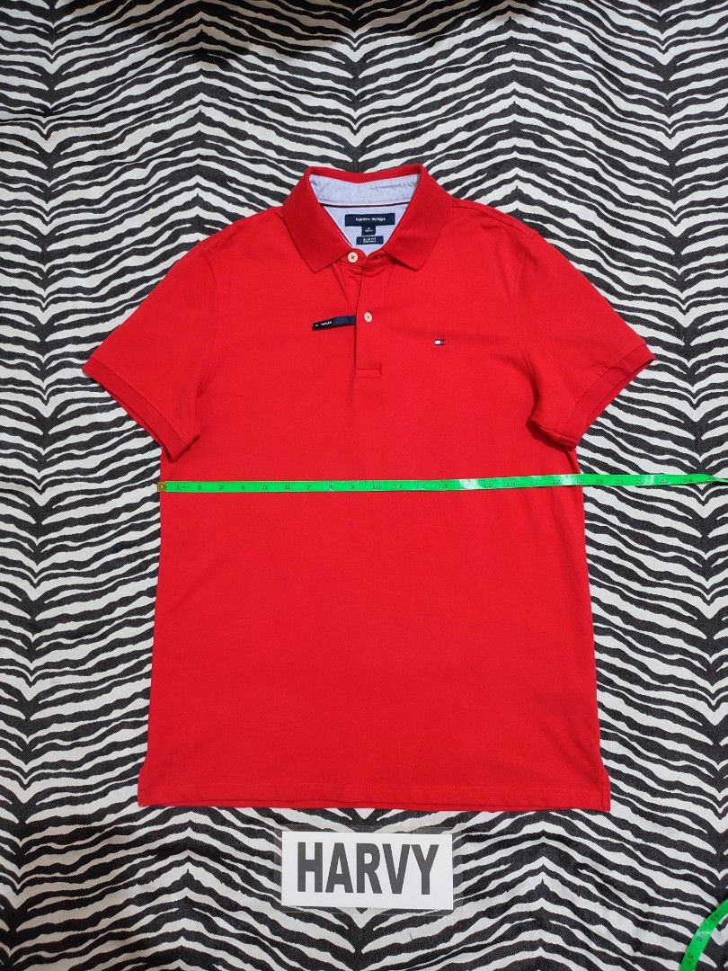Tommy Hilfiger Red TH Flex Poloshirt on Carousell