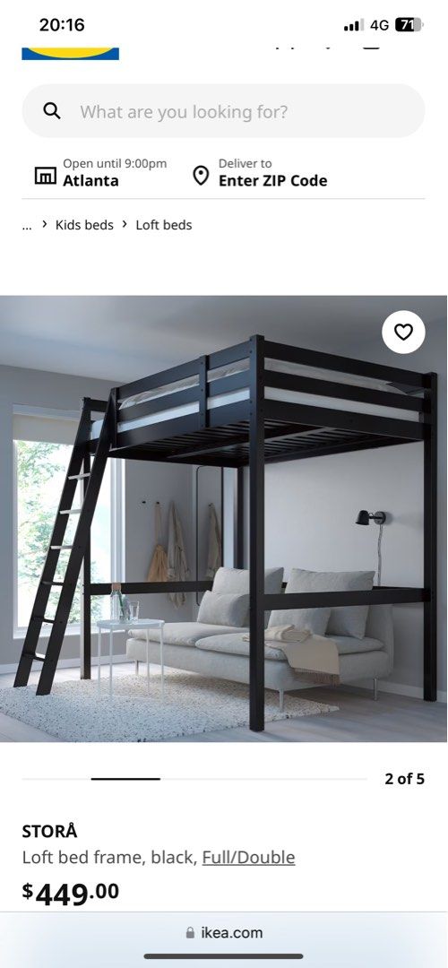 [URGENT] Ikea stora Loft bed with mattress, Furniture & Home Living