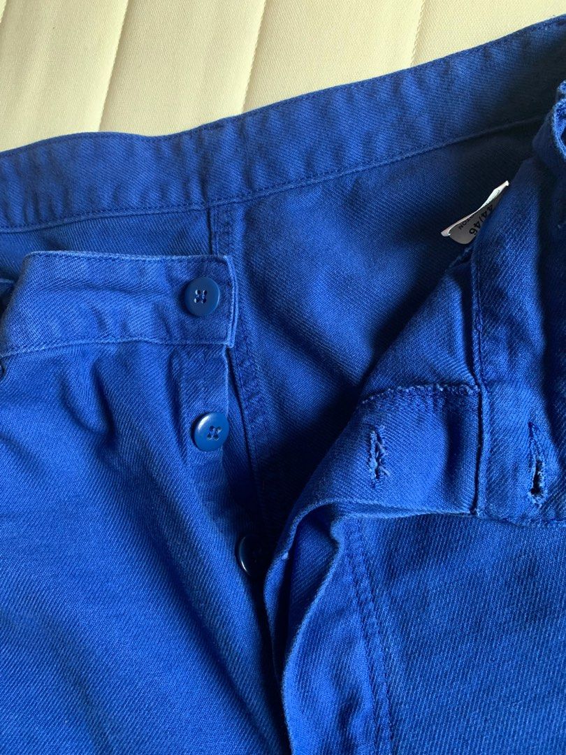 Vintage french work wear pants blue W34, Men's Fashion, Bottoms