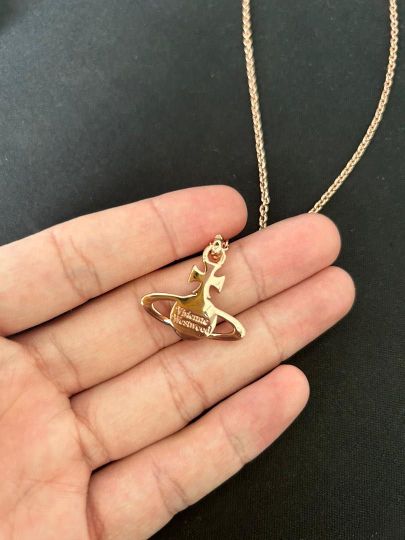 Vivienne westwood mayfair bas relief pendant pink gold hotsell