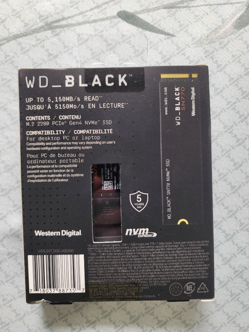 Wd black 2tb sn850x nvme internal gaming ssd solid state drive with