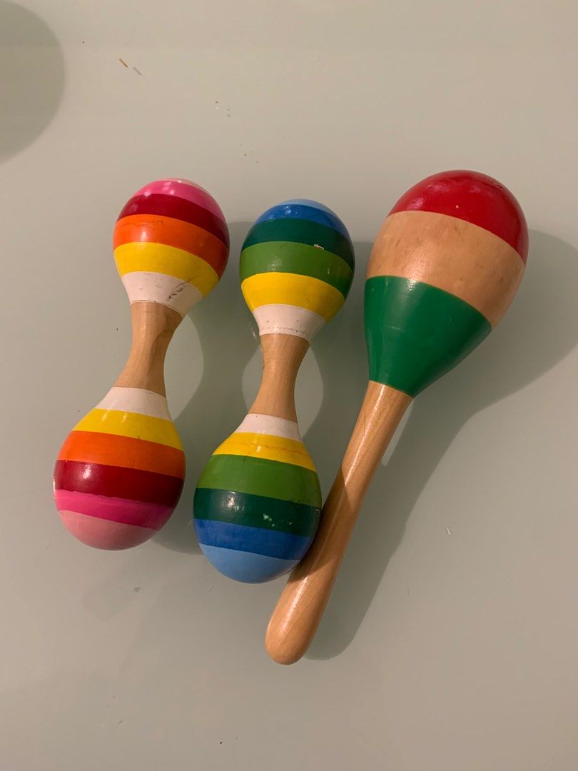 Wooden Maracas, Hobbies & Toys, Toys & Games on Carousell