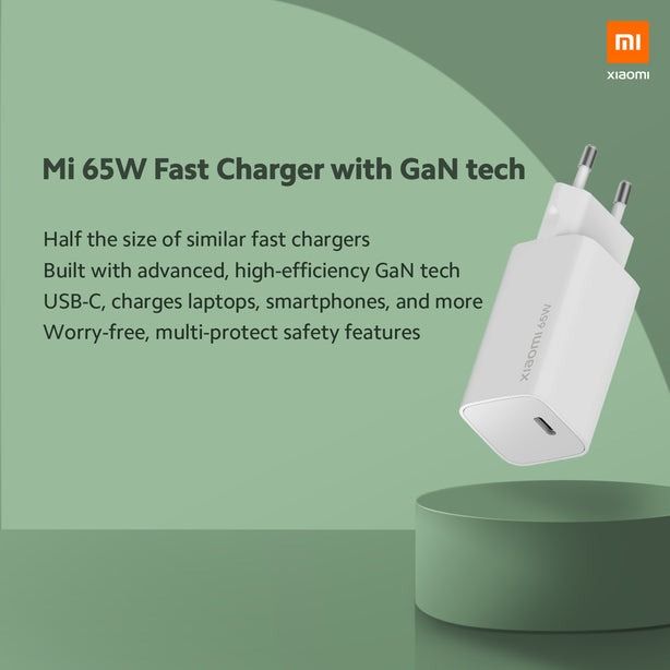 Xiaomi Mi 65W Fast Charger with GaN Tech, Mobile Phones & Gadgets ...