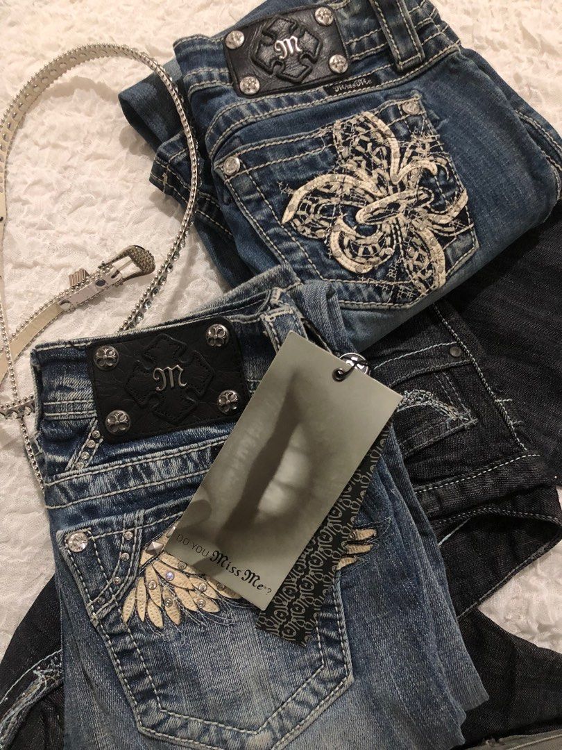 4 pcs sold y2k brand new miss me jeans bootcut with tag Women s
