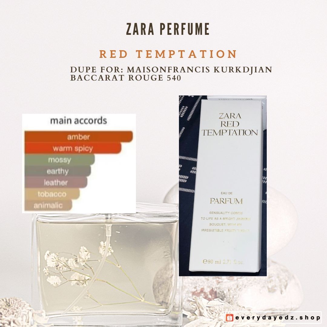 Zara red temptation A perfect dupe for mfk baccarat rouge Check out the  last slide #26,500 09030028310 #zararedtemptation…