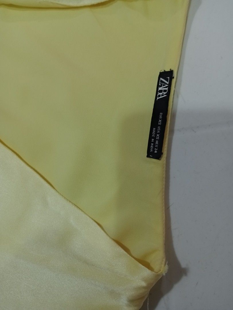 ZARA YELLOW LINEN DRESS on Carousell