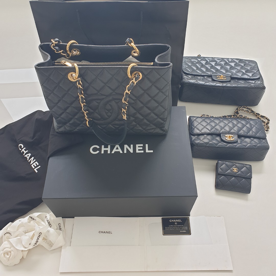 🔥#19 Chanel GST Black Caviar GHW, Luxury, Bags & Wallets on Carousell