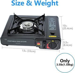 2 in 1 Portable Butane Stove Ignition Gas Stove Cassette Furnace With Carrying Case Cooking For Camping